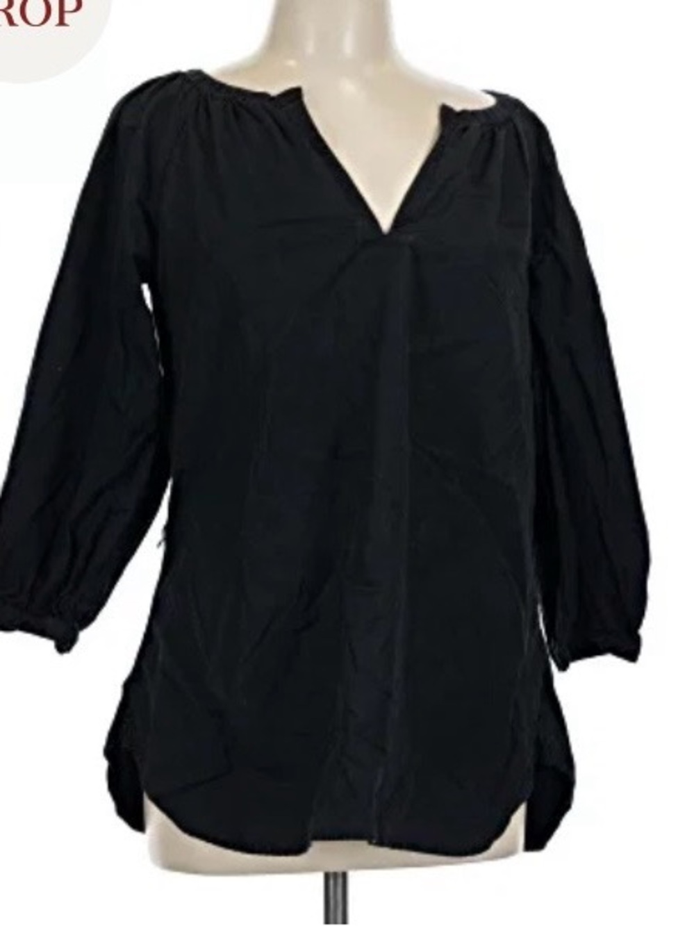 Ralph Lauren Black Long-Sleeve V-Neck Tunic Dress